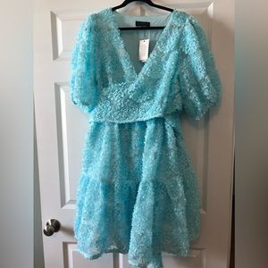ELOQUII Teal Wrap Dress NWT